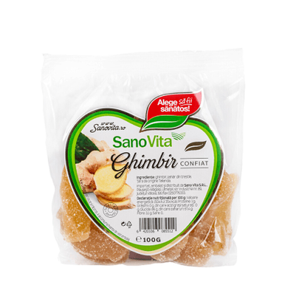 Gekonfijte gember, 100 g, Sanovita