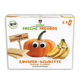 Snack croccante con banane biologiche e zucca, 84 g, Erdbar