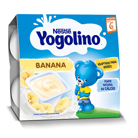 Yogolino melk en banaan snack, 6-36 maanden, 4x100 g, Nestle