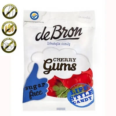 Gummi gelei met kersensmaak, 90 g, DeBron