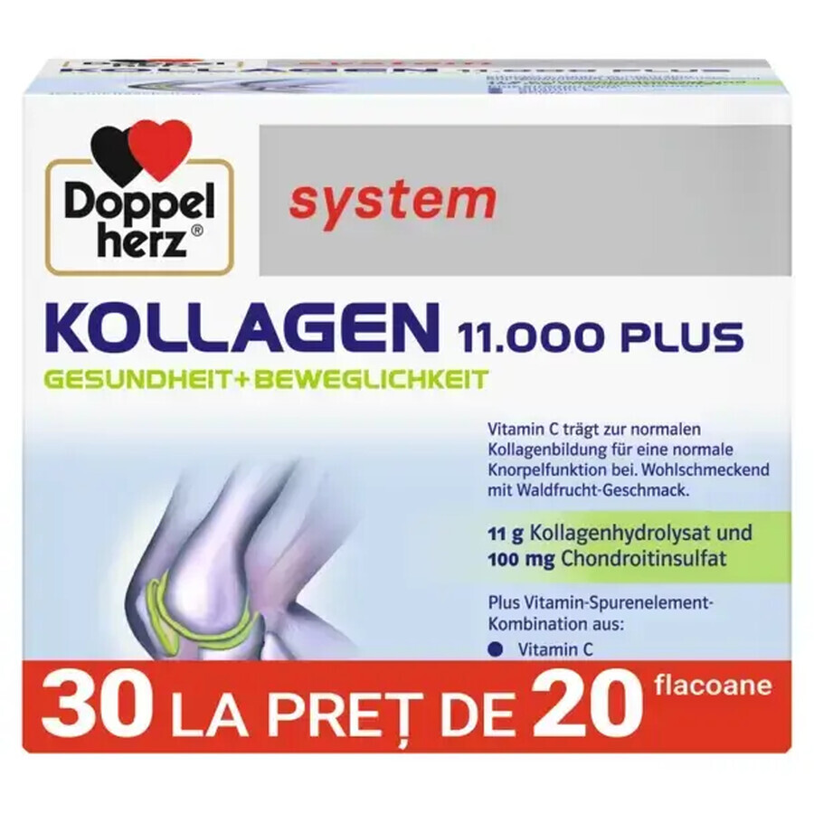 Kollagen 11.000 Plus, 30 flacons unidoses, Doppelherz