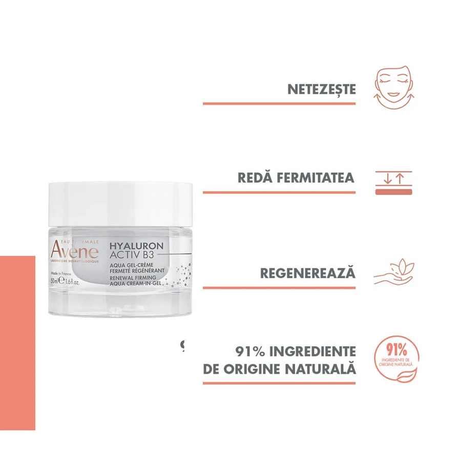 Aqua-gel celvernieuwingsreservecrème Hyaluron Activ B3, 50 ml, Avene