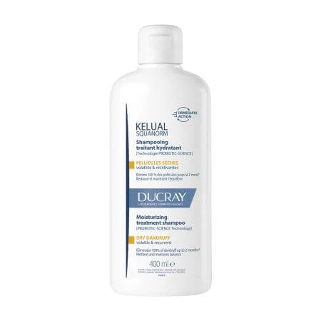 Kelual Squanorm Champú Caspa Seca, 400 ml, Ducray