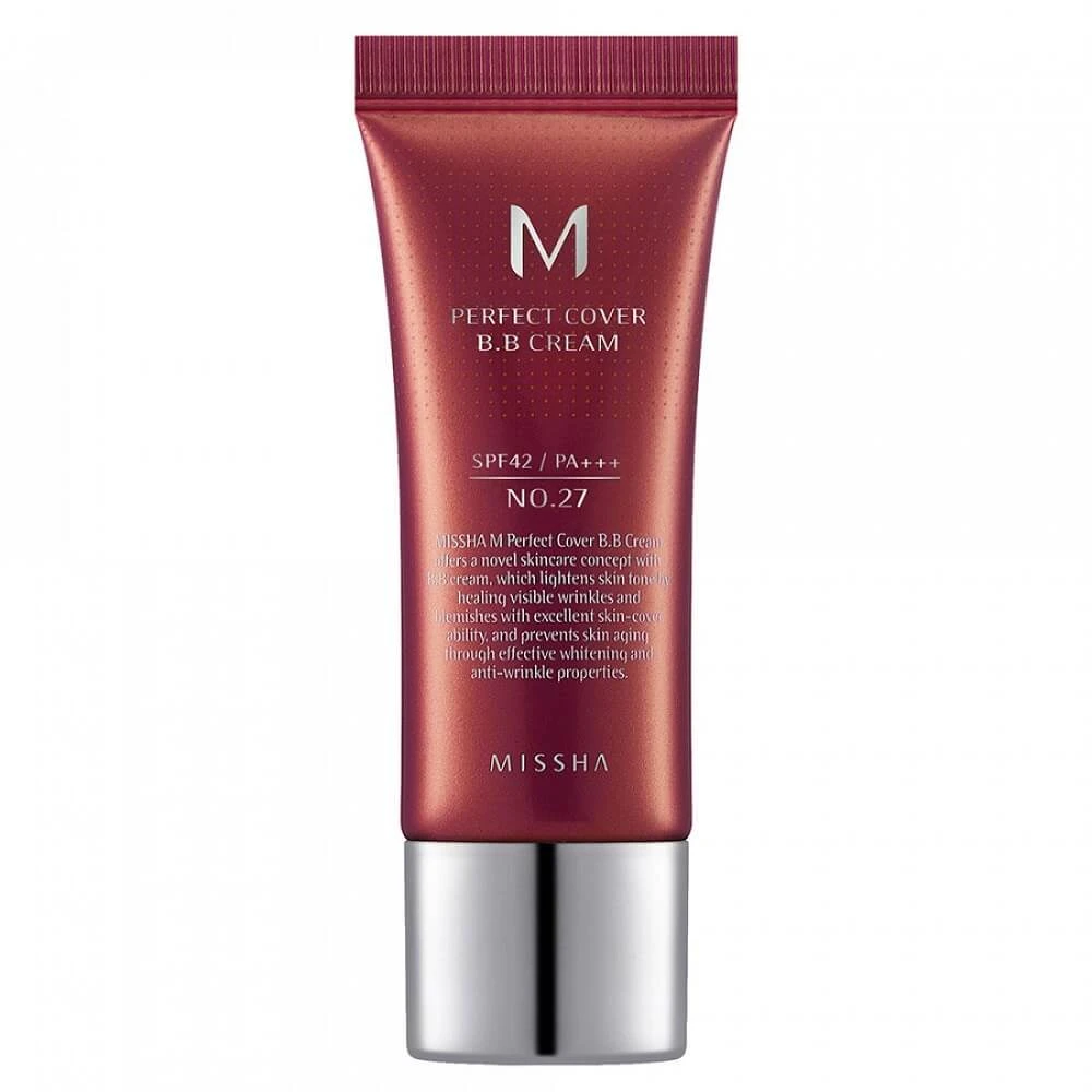 Missha M Perfect Cover BB Cream SPF42/PA+++ BB Cream Nr.27 Honing Beige, 20ml