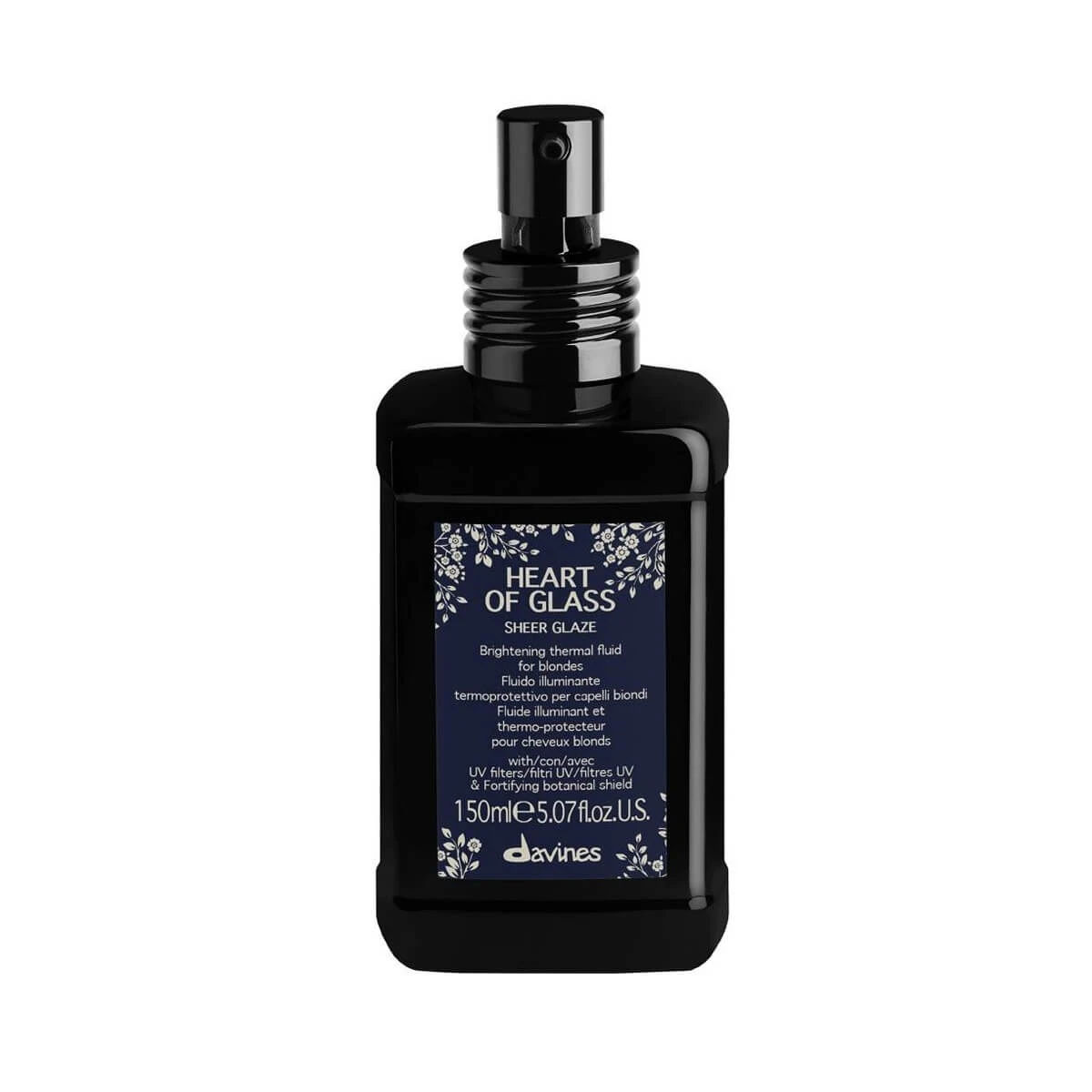 Davines Heart Of Glass Sheer Glaze Verhelderende Fluid zonder uitspoelen voor blond haar, 150 ml