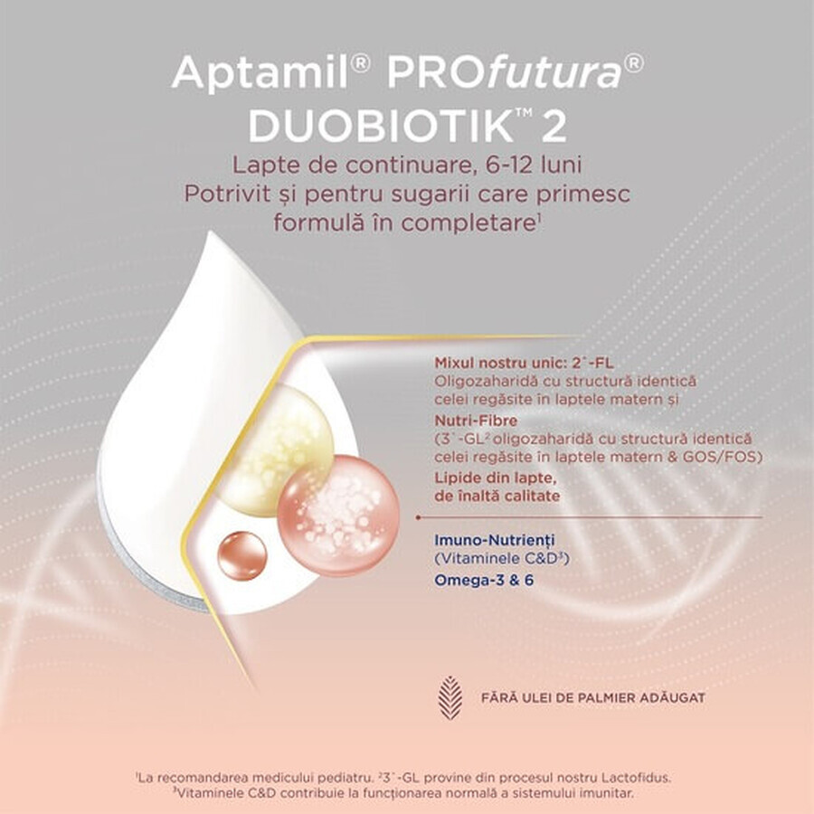 ProFutura 2 Duo Biotik formula, 6 - 12 months, 800 g, Aptamil