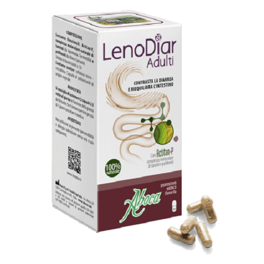 LenoDiar Adult against diarrhoea, 20 cps, Aboca