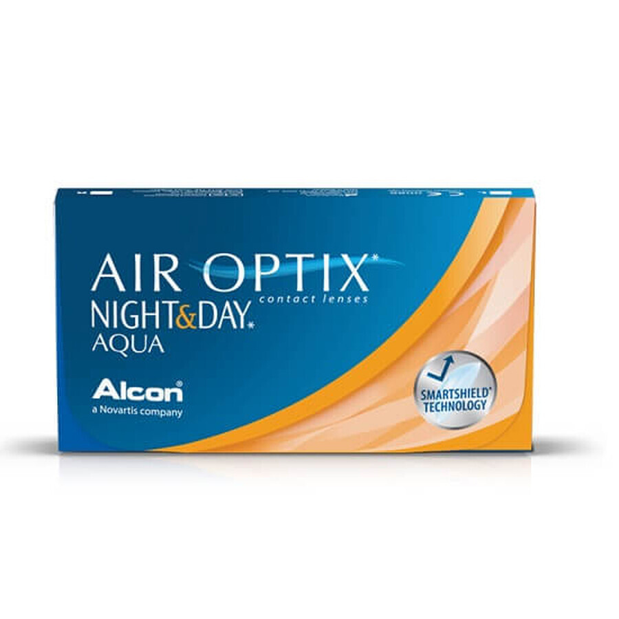 Contactlenzen -5,25 Air Optix Night&amp;Day Aqua, 6 stuks, Alcon