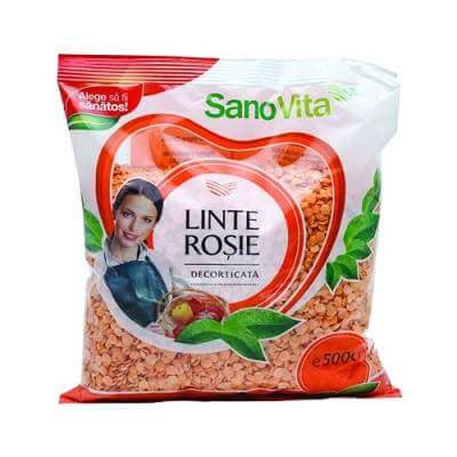 Linte rosie decorticata, 500 g, Sanovita