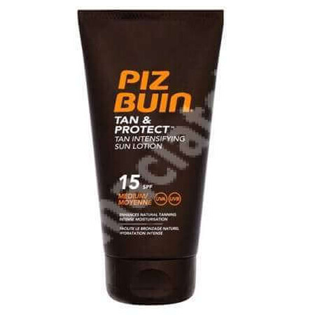 Lotion for accelerated tanning and bronze protection SPF 15 Tan & Protect, 150 ml, Piz Buin