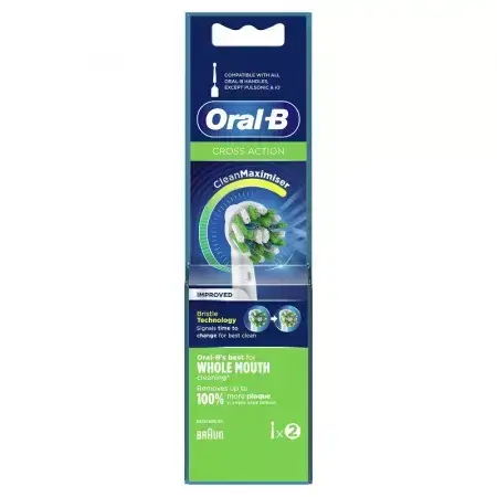 Testine di ricambio per spazzolino elettrico CrossAction, EB50-4, 2 pezzi, Oral-B