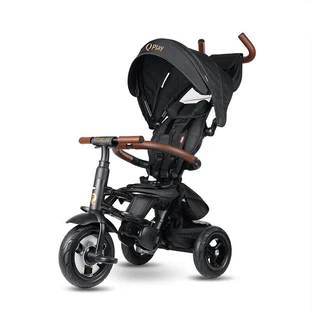 Tricicleta pliabila Rito Deluxe, 10 luni+, Negru, Qplay