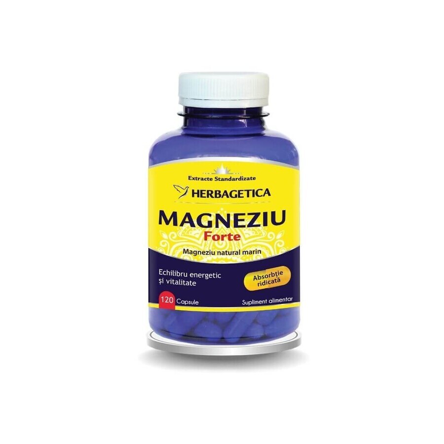 Magneziu forte, 120 capsule, Herbagetica