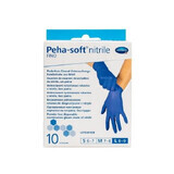 Blue Nitrile Thin Gloves, Peha Soft, 10 pcs Size L, Hartmann