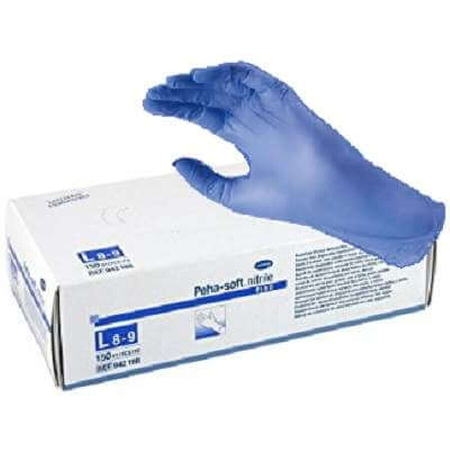 Guantes de nitrilo Peha-Soft, 100 unidades talla L, Hartmann