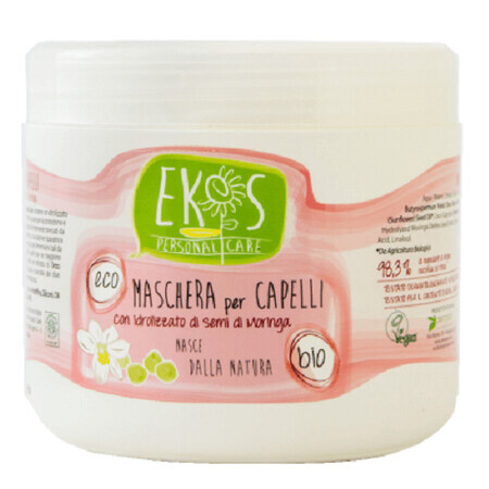 Masque capillaire bio aux graines de Moringa, 500 ml, Ekos