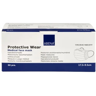 Medical protective mask in 3 layers, 50pcs, Abena