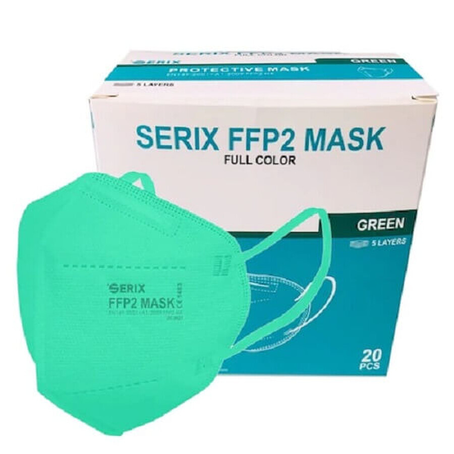 Beschermingsmaskers FFP2, groen, 20 st, Serix