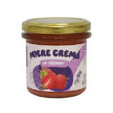 Cream honey with strawberries, 200g, Apisrom