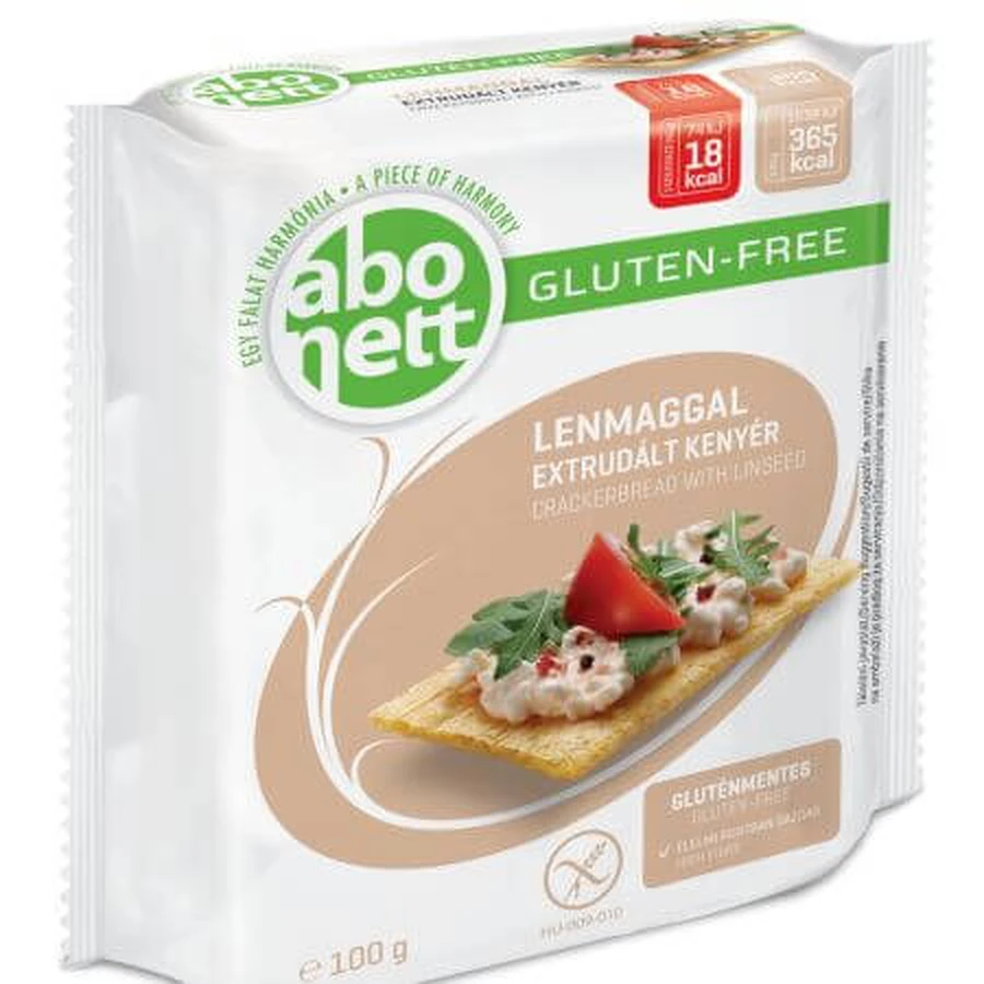 Chrupiące bezglutenowe grzanki z siemienia lnianego, 100 g, Abonett: ceny i cechy