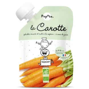 Biologische puree met 82% wortelen, 4-6 maanden, 120 g, Popote