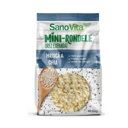 Mini rondje met zout van boekweit en chia, 50 g, Sanovita