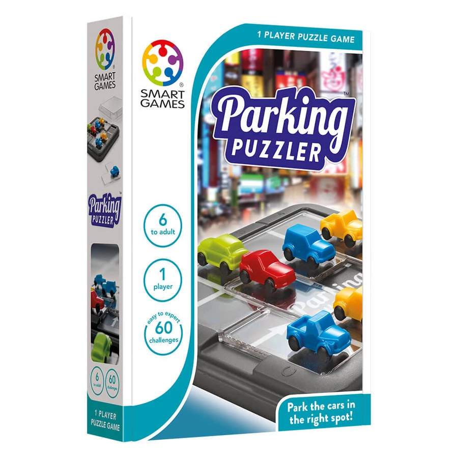 Joc de logica cu 60 de provocari Parking Puzzler, 6 ani+, Smart Games