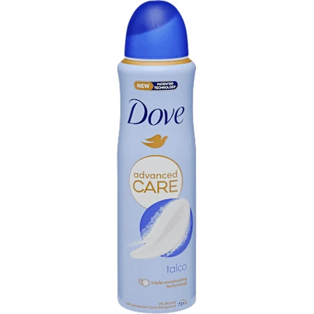 Talco desodorante Dove en spray, 150 ml