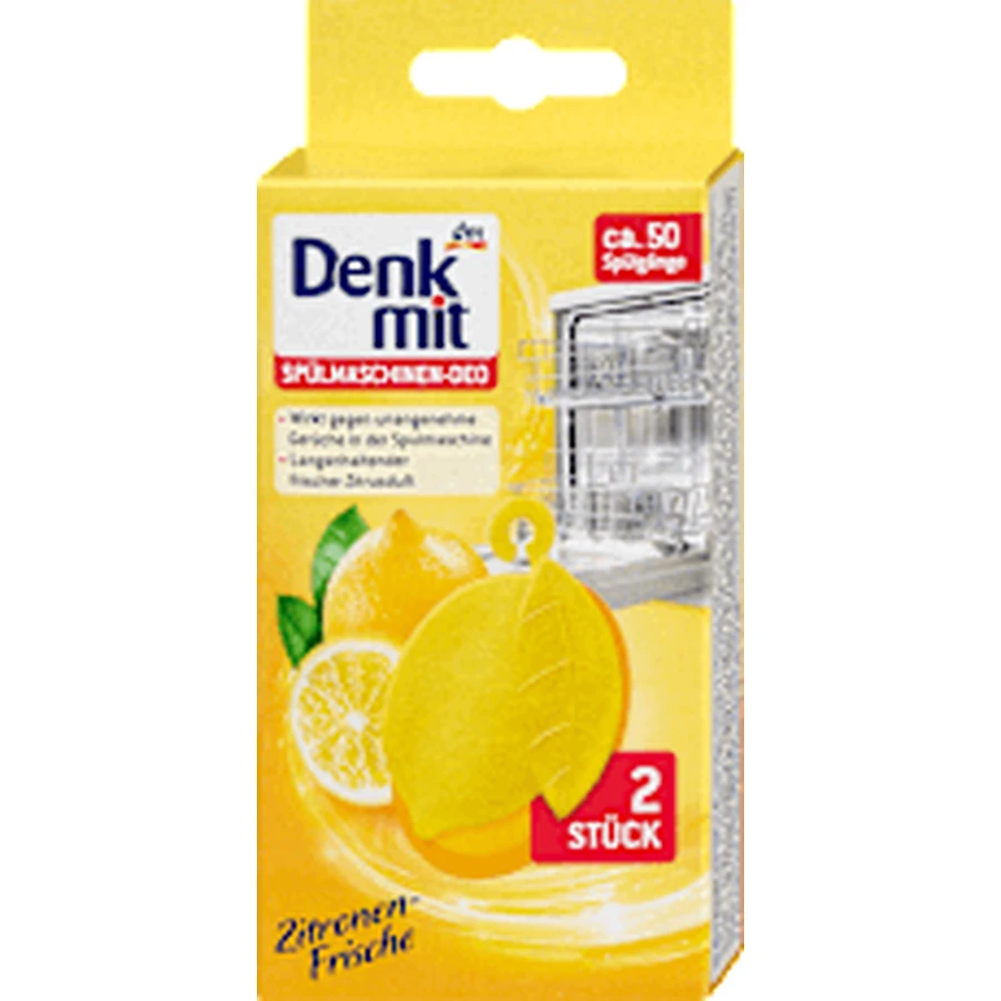 Denkmit Citroen Frisheid Vaatwasser Deodorant Citroen Frisheid, 2 stuks