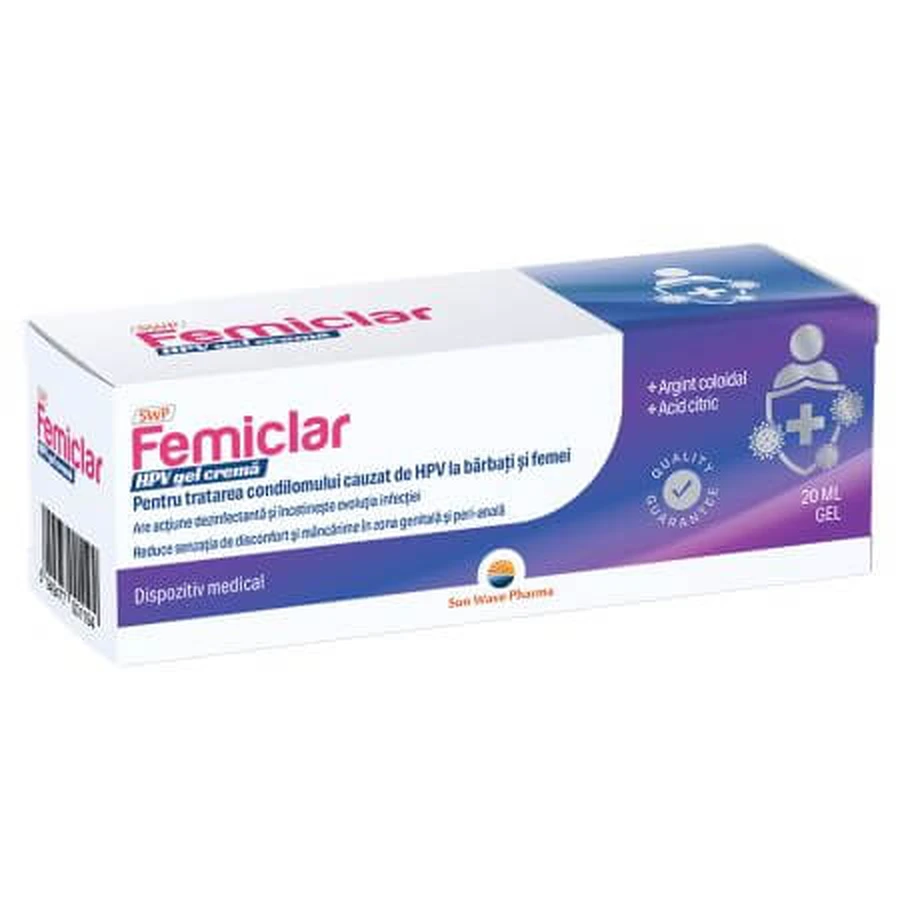 Femiclar HPV Vaginalgel, 20 ml, Sun Wave Pharma