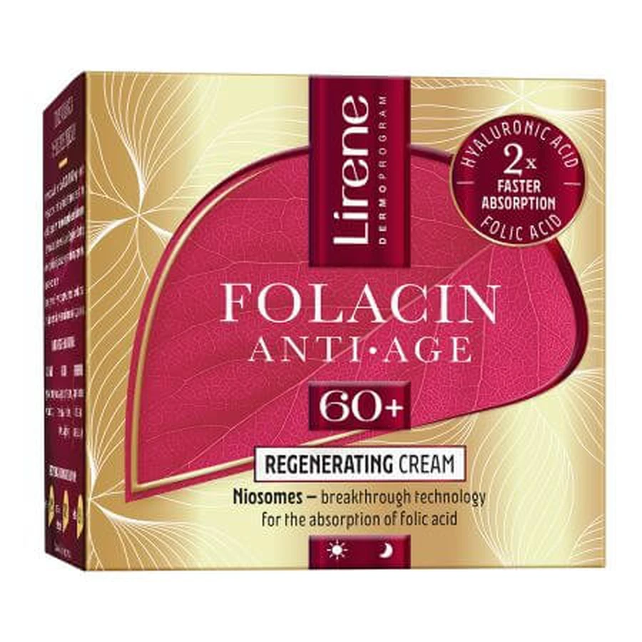 Lirene Folacin Anti-Age 60+ – Regenererende Crème, 50 ml