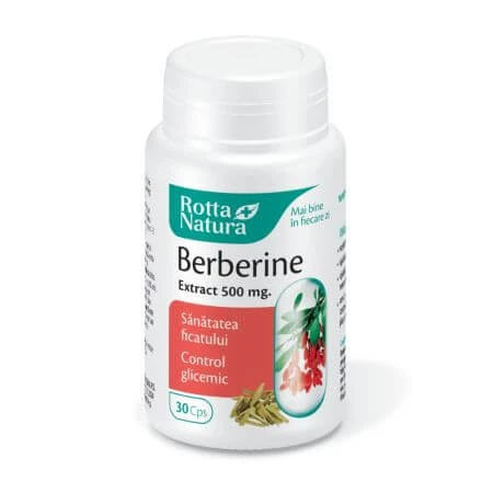 Berberine, 500 mg, 30 capsules, Rotta Natura