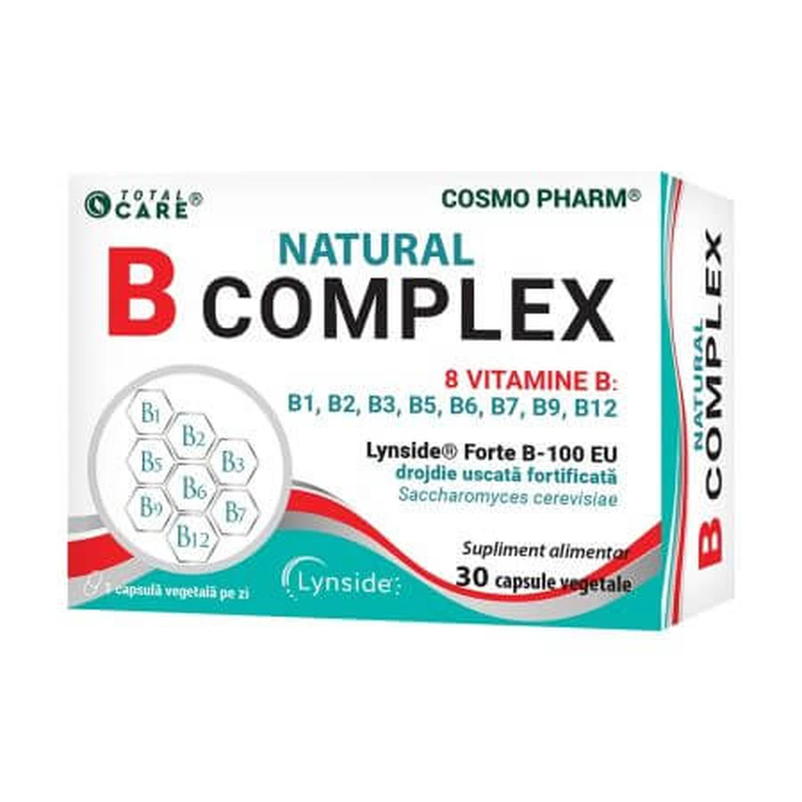 Natural B Complex, 30 gélules, Cosmopharm
