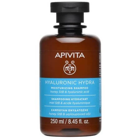 Hydraterende shampoo met honing en hyaluronzuur Hyaluronic Hydra, 250 ml, Apivita