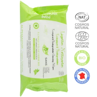 Alphanova Bébé Bebe Salviette biodegradabili all'Oliva X60