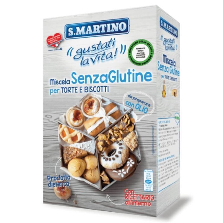 Glutenvrije cake- en biscuitmix, 380 gr, S. Martino