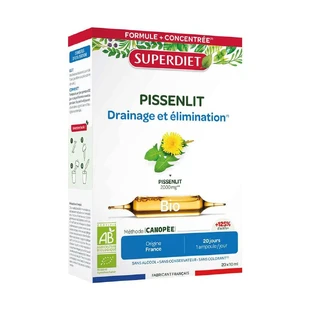 Superdiet Dandelion Bio Elimination 20 Ampules Drainage Et Élimination 15ml