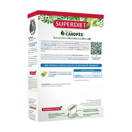 Superdiet Dandelion Bio Elimination 20 Ampules Drainage Et Élimination 15ml
