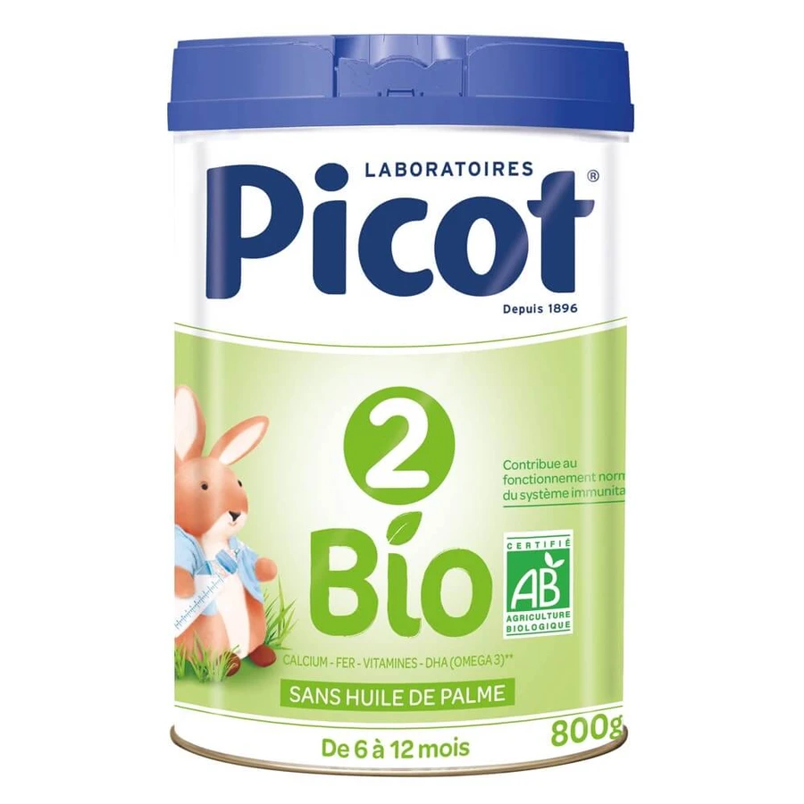 Picot 2 Organic milk powder 6-12 months 800g