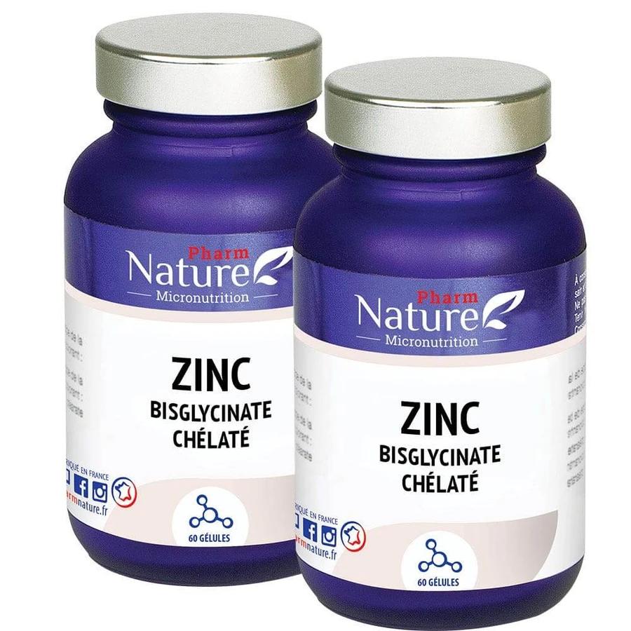Pharm Nature Micronutrition Zinco bisglicinato chelato 2x60 capsule