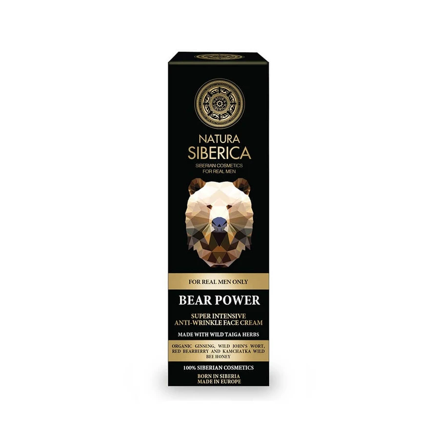 Natura Siberica Men Bear Power Antirimpel gezichtscrème voor mannen, 50ml