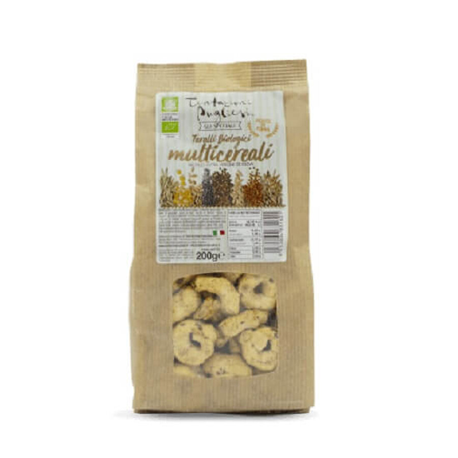 Taralli bio multicereali all'olio extravergine di oliva, 200 gr, Tentazioni Pugliesi