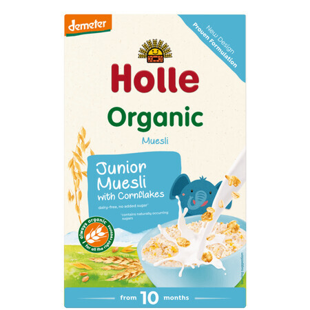 Muesli con multicereali e fiocchi di mais, +10 mesi, 250gr, Holle Baby Food