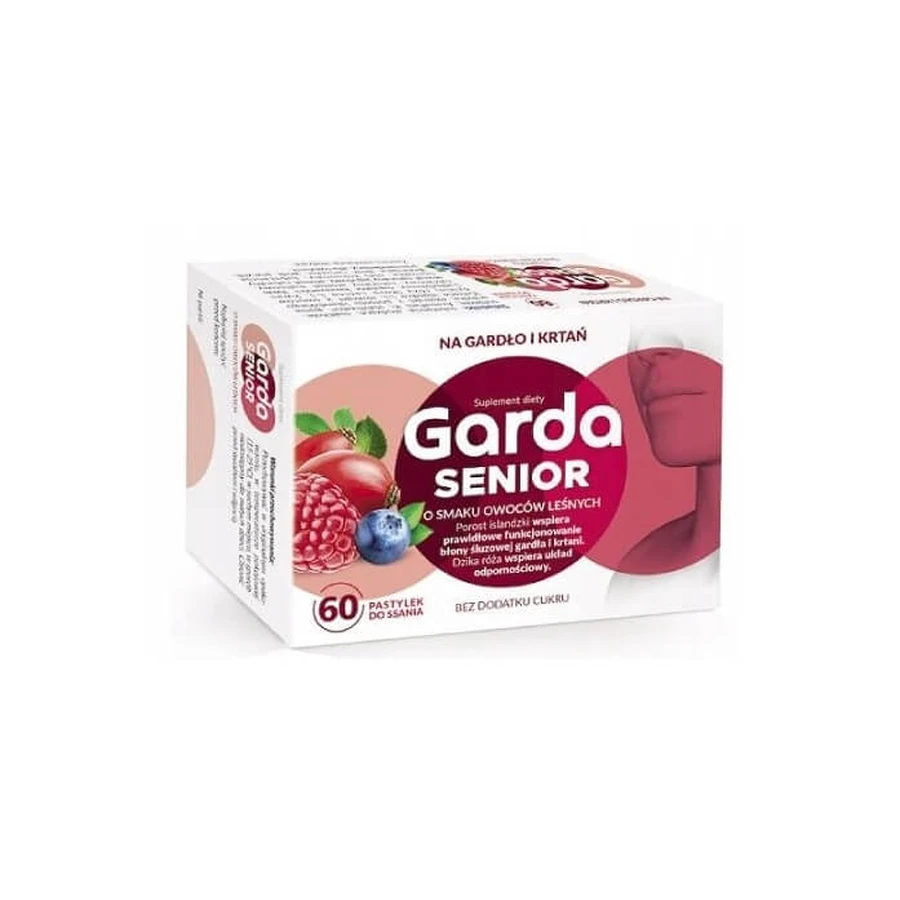Garda Senior, sabor frutas del bosque, 60 pastillas