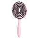 Ecarla Brush with bristles for massaging and detangling hair Pink