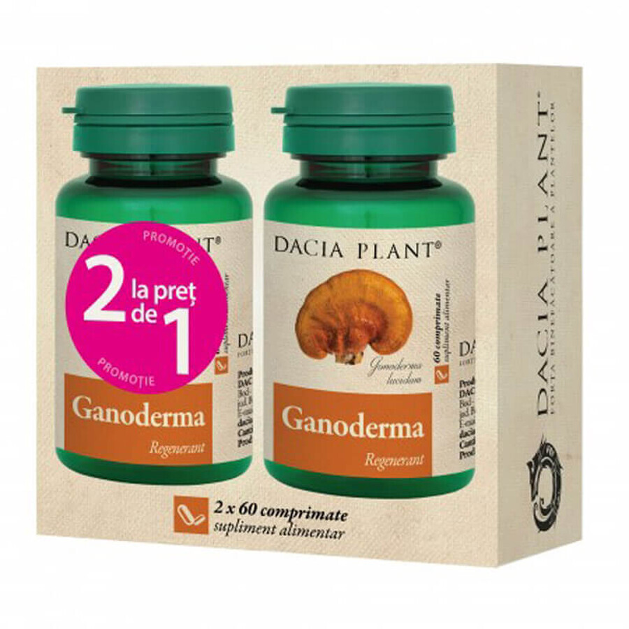 Aanbieding Ganoderma Pakket, 2x60 cps, Dacia Plant