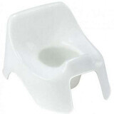 Potty with backrest, white, Thermobaby