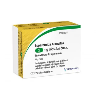 LOPERAMIDE AUROVITAS 2 MG 20 CAPSULES