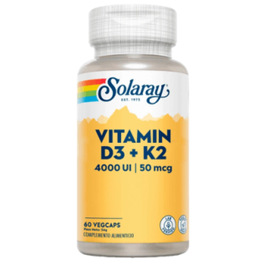 Solaray Vitamina D3 + K2 - 60 VegCaps