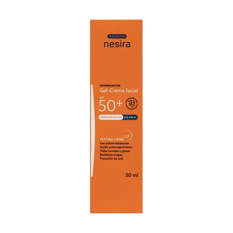 Acofarma Nesira Solar SPF 50+ Light Touch Crema Gel Viso 50 ml